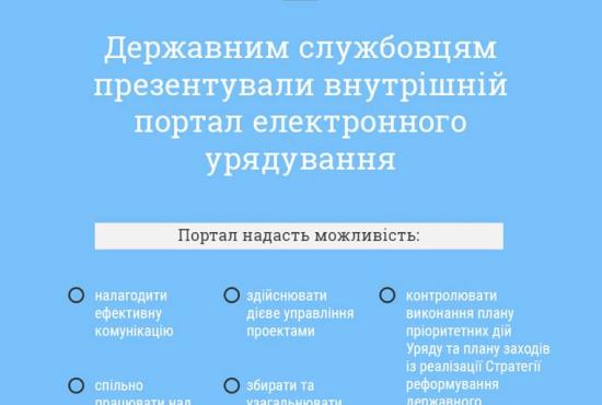 В Кабінеті Міністрів України було презентовано ефективний інструмент роботи: Єдиний веб-портал електронного урядування